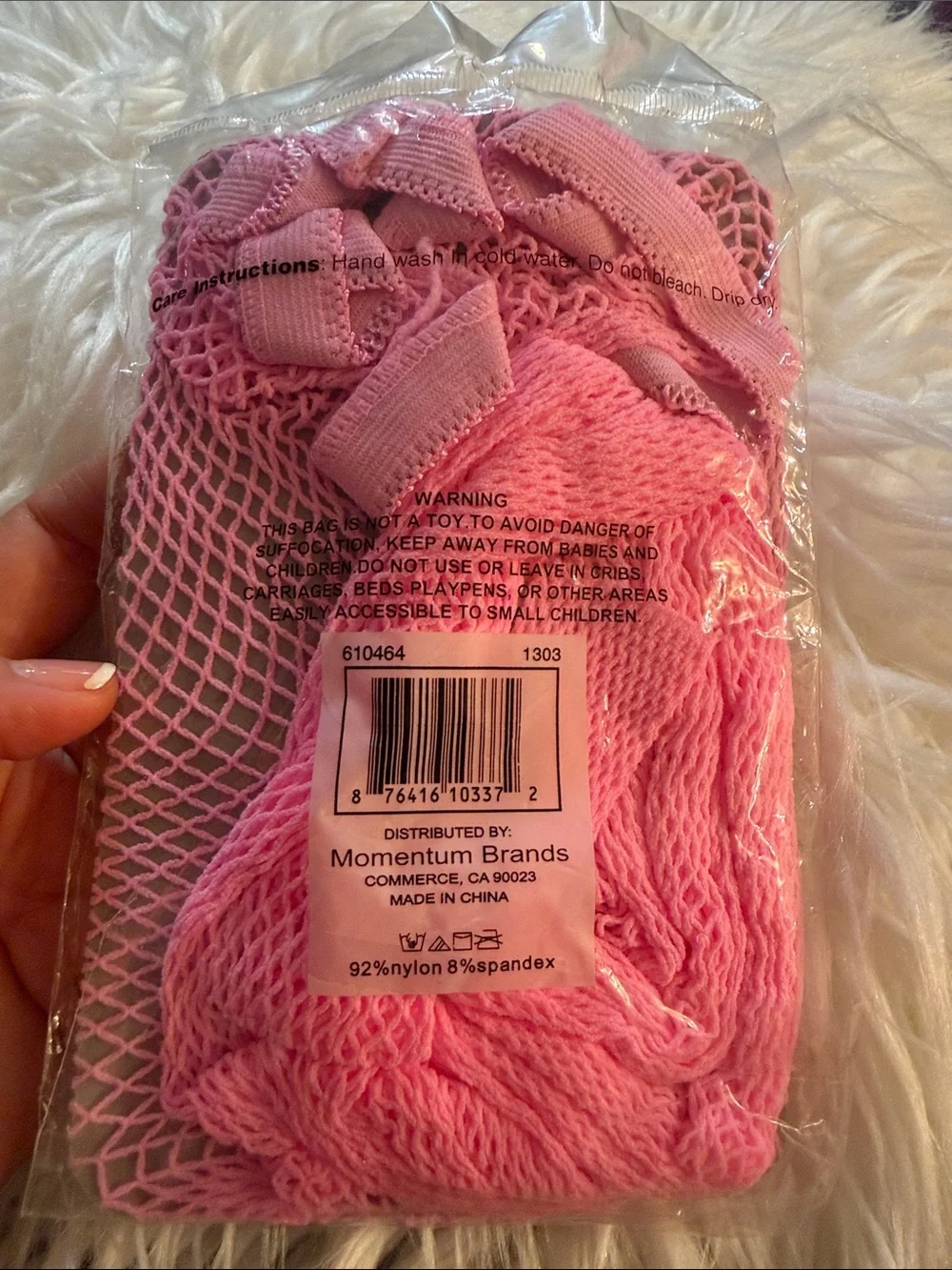 MJ Pink Fishnet Tights